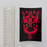 Ayecon Darth Mario street sticker slap by a ruler showing a height of 4.5 inches